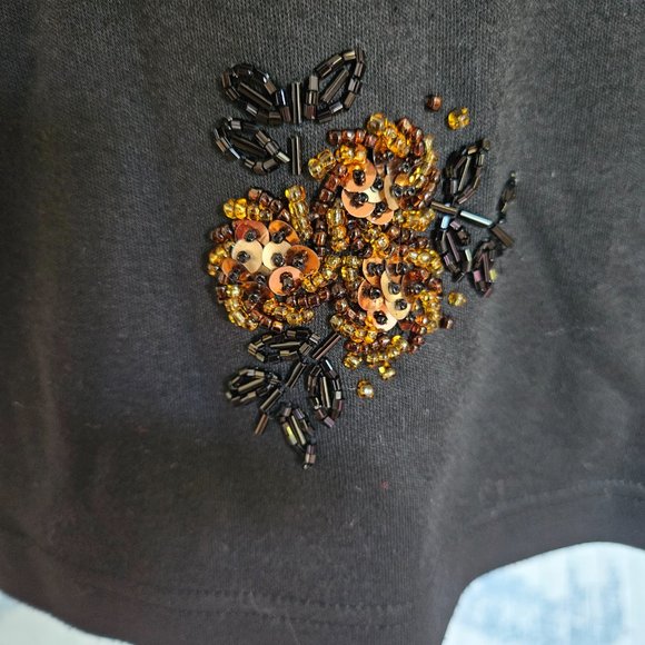 Size M to L Vintage 1980s Northern Spirit Beaded T-Shirt - Picture 4 of 12